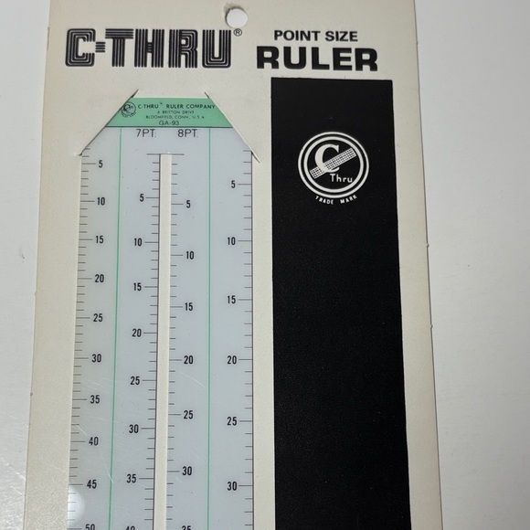 Point Size Ruler - C-Thru GA-93 Double Sided - Picture 3 of 5